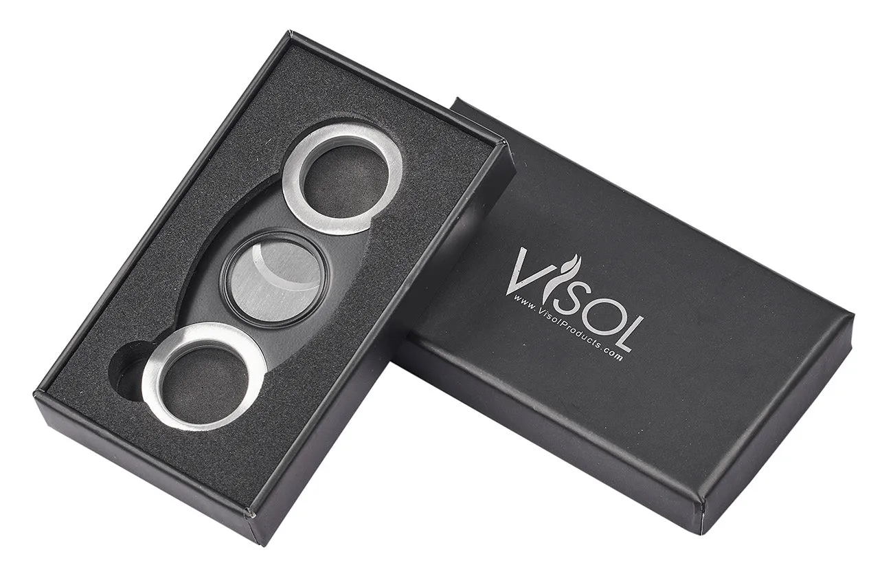 Visol Xenon Matte Black Guillotine Cigar Cutter