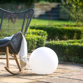 White Outdoor and Indoor Ball Floor Lamp 45cm