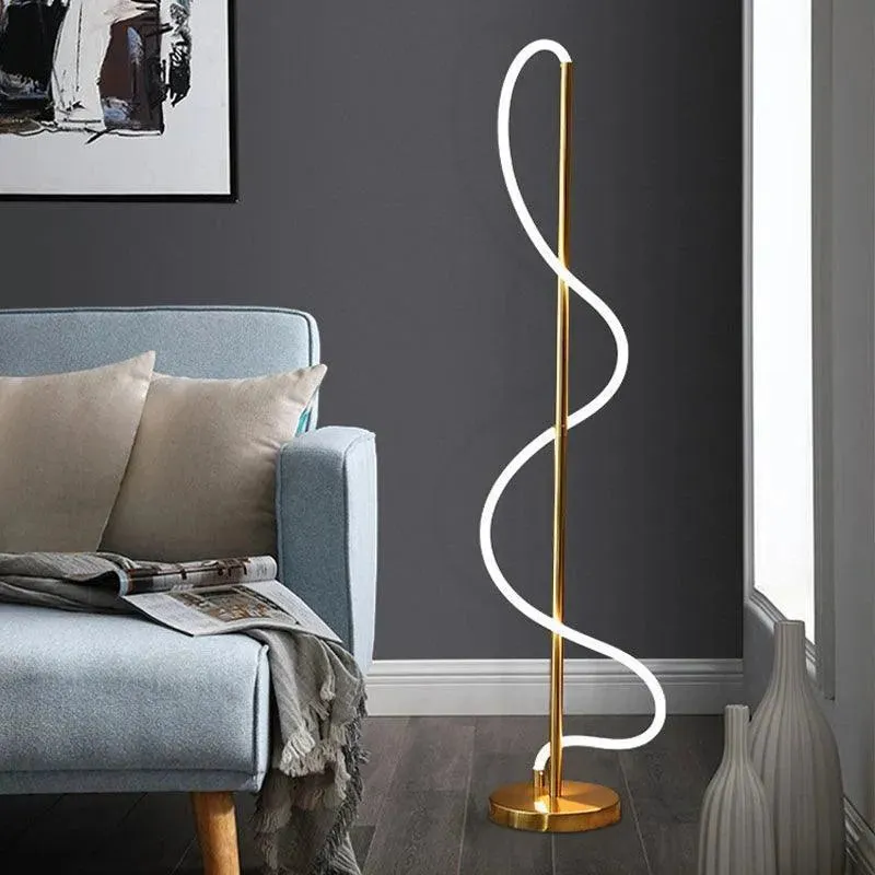 Wooden Twist Extremely Modern Simple Creative Line Floor Lamp