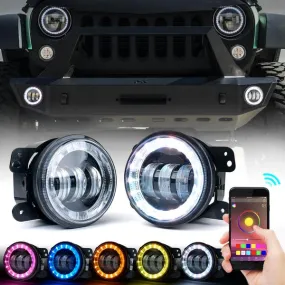 Xprite LED Fog Lights Chrysler 300 (2005-2010) PT Cruiser (2006-2010) w/ RGB Halo